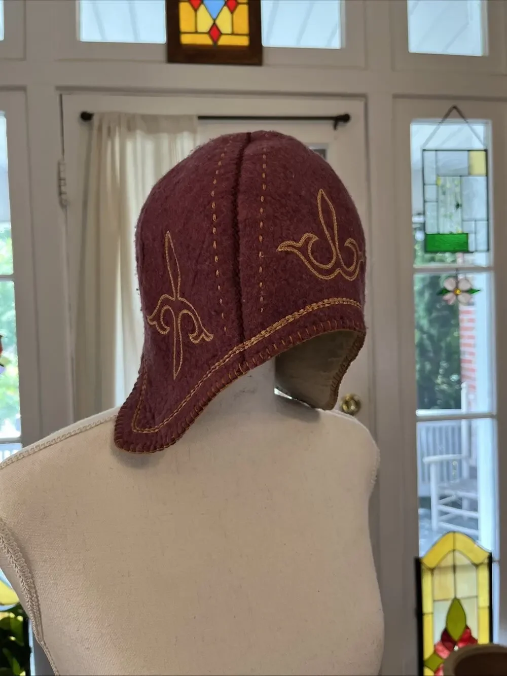 Russian Wool Felt Viking Cosplay Ren Fair Festival Medieval Hat Cap Womens S